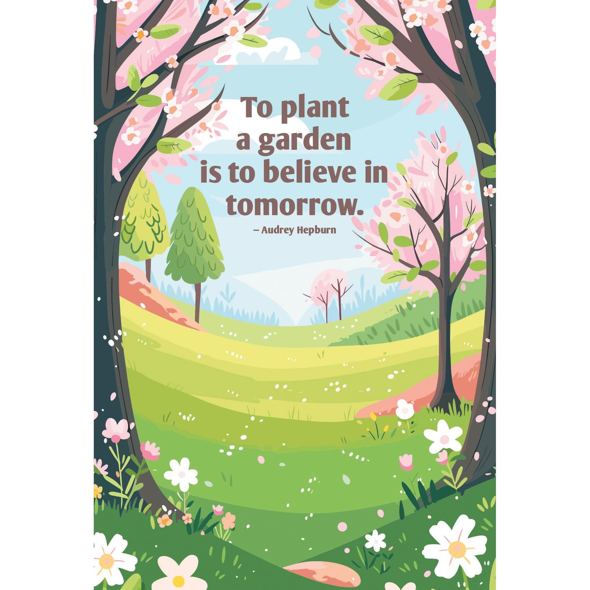 Pink Blossom Trees Easter card by Pictura featuring delicate pink blossoms and springtime floral design.